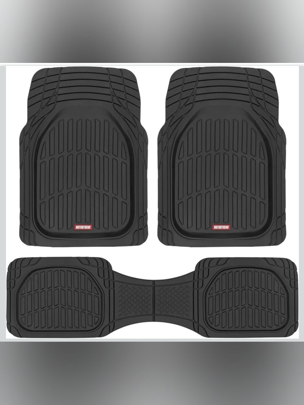 Universal Black All-Weather Car Floor Mats - 4 Piece Set